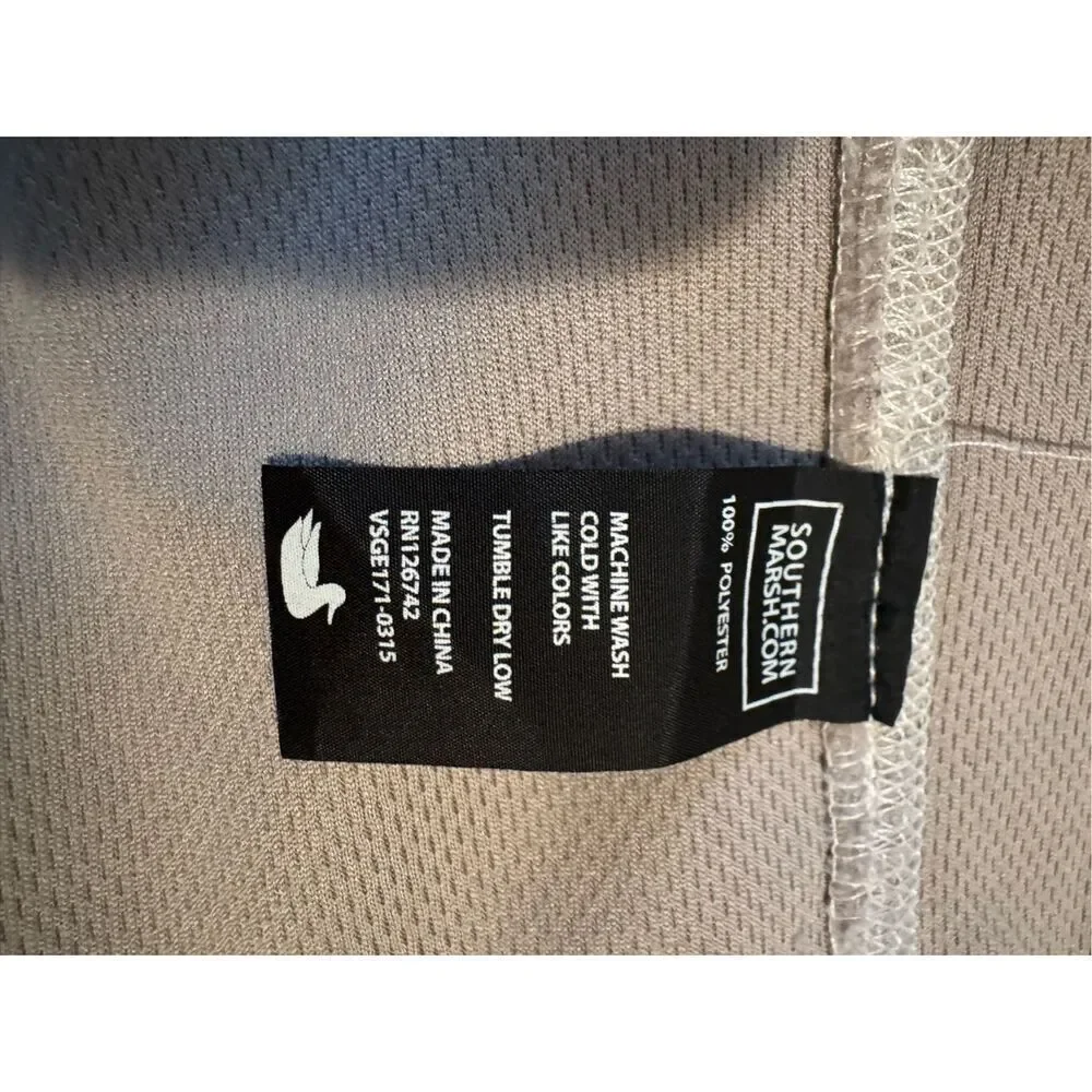 Southern Marsh Vest Mens Small Fieldtec Tan Black Full Zip Outdoors/ Beige/black
